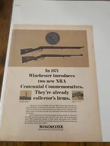 Vintage 1971 Winchester NRA Centennial Gedenkgewehre Werbung - Bild 1 von 1
