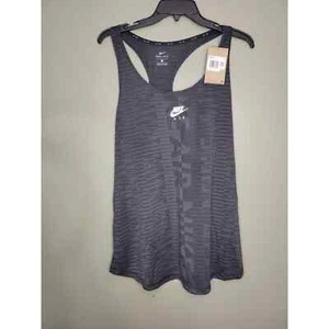 NWT Nike Dri Fit Mesh Racer Back Black Gray Tank Top 1X - Picture 1 of 5