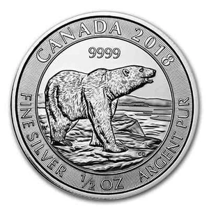 2018 Canada 1/2 oz Silver Polar Bear BU - Picture 1 of 2