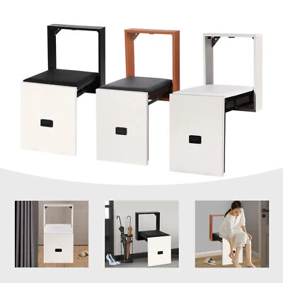 Faltbarer Wandhocker Wandmontierter Klappstuhl Geeignet für Eingangsbereiche NEU - Bild 1 von 4