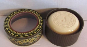 PUNCH STUDIO LEMON VERBENA SOAP MONOGRAM "J” TRIPLE MILLED TRINKET BOX  5 OZ NEW - Picture 1 of 3