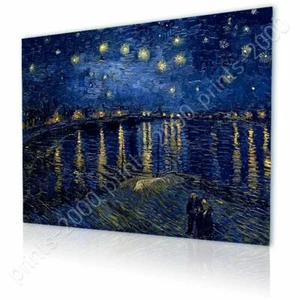 Starry Night Over The Rhone by Vincent Van Gogh | Ready to Hang Canvas | Wall - Picture 1 of 6