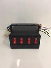 LED Light Switch Box Control Unit Fuse Protection 4 Lighted On Off Switches NEW