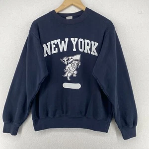 JOHN GALT Sweatshirt Womens M BRANDY MELVILLE NEW YORK Fleece Jumper Blue - Picture 1 of 11