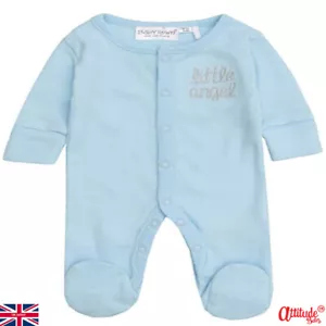 Traje de dormir para bebé - Baby Town Baby Boutique - Pequeño ángel - azul claro - Traje de bebé prematuro - Imagen 1 de 3