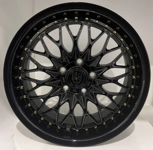 GWG NS5 17 inch Black Gold Rim fits HYUNDAI ELANTRA 2007 - 2018 - Picture 1 of 10