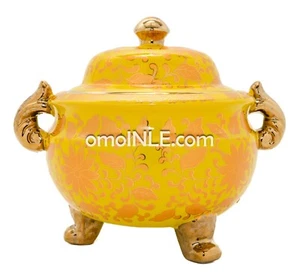 OPER AMARILLA PARA OSHUN 3 PATAS OCHUN YALORDE 3-BEINIGE GELBE TERRINE 43648 - Bild 1 von 4
