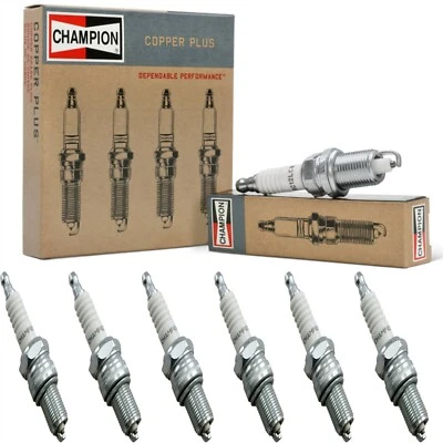 6 Pcs Spark Plugs Champion Copper Set for 1992-1993 DODGE D150 V6-3.9L Foto 1 de 4