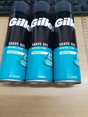 Gillette Classic Sensitive Skin Men's Shaving GEL 200ml X3 £11.79 FREE POST