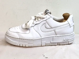Nike Air Force 1 Low Pixel Platform Ladies trainers Leather White UK 7 EU 41 - Picture 1 of 9