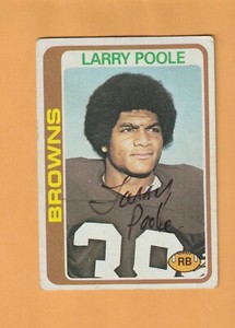 Larry Poole Cleveland Browns AUTO Signed 1978 Topps Akron Ohio Kent State 2E