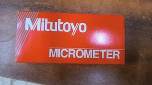 Mitutoyo 103-129 Outside Micrometer, Baked-enamel Finish, Ratchet Stop, 0-25mm - Picture 1 of 5