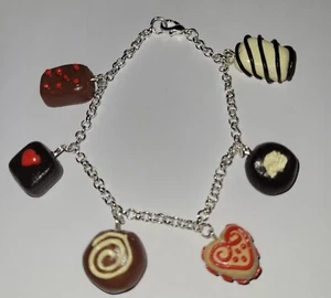 Valentine Chocolates Bracelet Silver Valentine Candy Chocolate - Picture 1 of 8