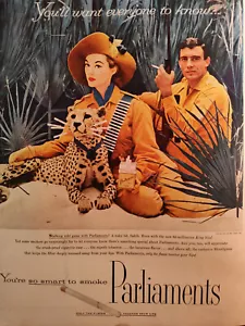 Pubblicità Esquire 1956 PARLIAMENTI sigarette copertina anteriore - Foto 1 di 2