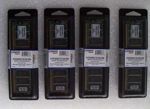 Kingston KVR266X72C25/256 ( Lot Of 4 ) 256mb 266MHz DDR PC2100 ECC DIMM ( New ) - Bild 1 von 4