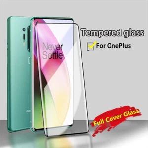 Full Cover Curved All Glue Tempered Glass For OnePlus Nord 2T N300 10T 9R 8T 7T - Picture 1 of 18