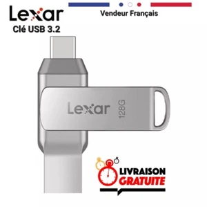 Clé USB 3.2 Lexar® D40T 256GB Métallique à Double Interface USB-C/Type-A Rapide - Photo 1/16