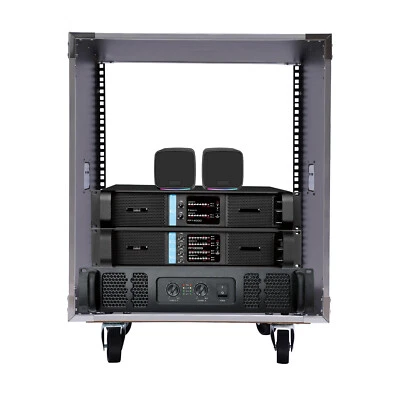 12U Rolling Network Rack Swivel Caster Wheels Audio Equipment Rack Portable NEW - Image 1 of 4