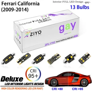 13 piezas de actualización de luz interior LED para bombillas Ferrari California 2009-2014 - Imagen 1 de 8