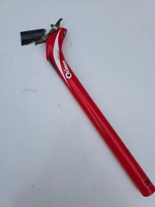 Climax SP03B Carbon Seat Post, Ti Clamp/Bolts, Red, 27.2 x 350mm, Very Good ! - Picture 1 of 21