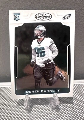2017 Certified DEREK BARNETT #/999 Silver Mirror Rookie RC🔥NFL Eagles Texans - Image 1 of 2