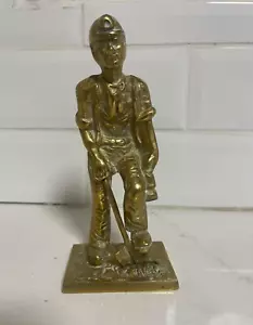 Antique Old Retro Brass Drilled Small Decorative Display Statue - Picture 1 of 6