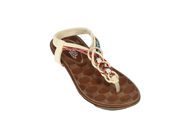 Spring Step Patrizia Gadelina Sandals sz 37 Women Faux Leather Shoes Toe Post - Image 1 of 4