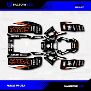 Kit de gráficos de carreras Shift negro y naranja para calcomanías Yamaha Warrior 350 87-04 - Imagen 1 de 2