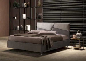 LETTO MATRIMONIALE VERONICA C/SENZA RETE CONTENITORE TESSUTO LUSSO COME FOTO - Foto 1 di 11