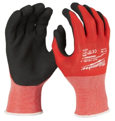Milwaukee Work Gloves Safety Cut Level 1 Nitrile Coat Palm Touchscreen  - image 1 of 4