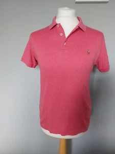 Mens Ralph Lauren Polo Shirt Embroidered Logo Slim Fit - Picture 1 of 5