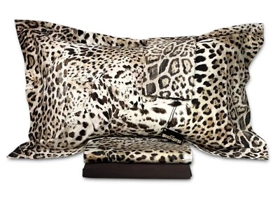Lenzuola Roberto Cavalli Bravo Completo letto matrimoniale 100% raso di cotone - Immagine 1 di 4