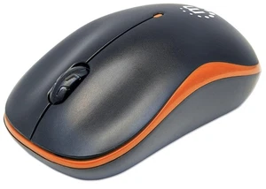 Manhattan Success Wireless Mouse, Black/Orange, 1000dpi, 2.4Ghz (up to 10m), USB - Picture 1 of 6