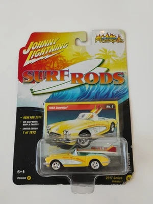 '58 CORVETTE YELLOW SURF RODS JOHNNY LIGHTNING STREET FREAKS VHTF 1 OF 1672 - Image 1 of 4