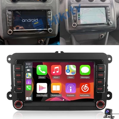 Für VW Golf 5 6 Plus Touran Caddy Jetta Autoradio Android 15 Apple Carplay +KAM - Bild 1 von 4