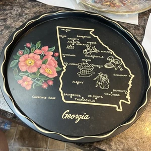 Georgia Vintage Souvenir Tray Made In Japan 11 Diameter GC Historical - Picture 1 of 2