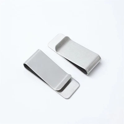 2pcs Money Cash Clip Holder 2 Size 2 Color Cash Business Card Holder Practical - Image 1 of 4