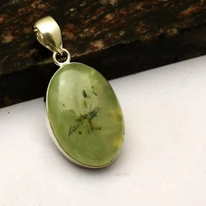 Prehnite Gemstone Ethnic Handmade Pendant Jewelry Gif For Women 2" AP-53381 - Picture 1 of 1