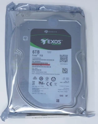 Seagate ST6000NM0095 EXOS 6TB 7.2K 12Gbps 256MB Cache 3.5" SAS HDD Hard Drive - Image 1 of 2
