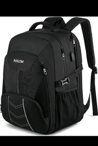 Extra großer Rucksack 55L, 18,4 Zoll Reise Laptop Arbeitstasche mit USB Ladeanschluss - Bild 1 von 7