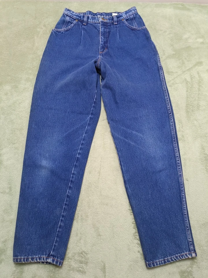 Jeans pequeños vintage Hunt Club talla 10 mamá tiro alto cónicos descoloridos rotos Foto 1 de 4