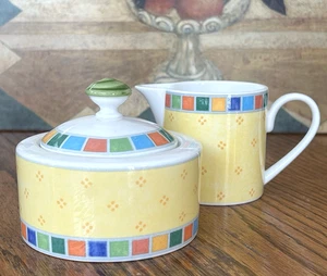 TWIST ALEA LIMONE Sahne & Zucker Set Villeroy Boch Milchkännchen Zuckerdose mit Deckel EUC - Bild 1 von 14