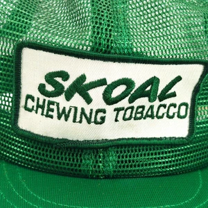 VTG Skoal Chewing Tobacco Green Mesh Trucker Hat Snapback USA Mesh Cap RARE - Picture 1 of 8