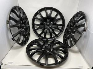 🔥 Set of 4 Black 17 Hubcaps Wheel Covers – Universal Fit Matte Finish - Bild 1 von 7