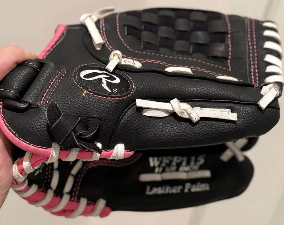 Rawlings WFP115 11/12” Leather Palm Fast Pitch Softball Glove W/Sting Protection - Image 1 of 4
