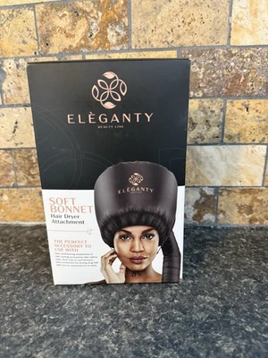 Elegante capucha con capó negro suave calor indirecto secador de pelo accesorio cuidado del cabello NUEVO Foto 1 de 3