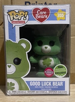 Funko Pop Vinilo Cuidado Osos Buena Suerte Oso #355 Flocado - Convención de Primavera + PP Foto 1 de 4