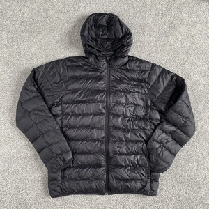 Eddie Bauer Cirruslite Hooded Down Puffer Jacket Mens EB650 Black Size Medium - Picture 1 of 10