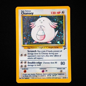 1999-2000 Chansey Pokemon Base Set 2 - 3/130 Holo Rare Vintage WoTC LP/MP - Picture 1 of 2