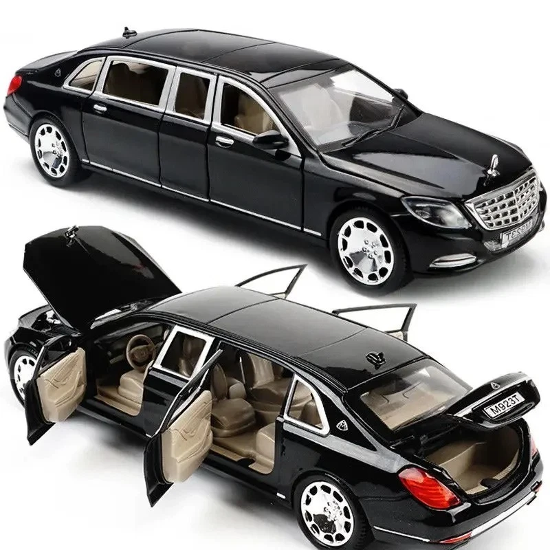 1:24 Mercedes-Benz Maybach S680 Diecasts modelo de coche de aleación con sonido y luz Foto 1 de 4